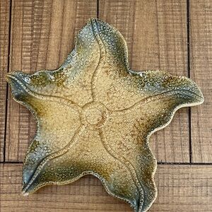 VINTAGE Ceramic Starfish Plate WALL HANGER Multi-Colored